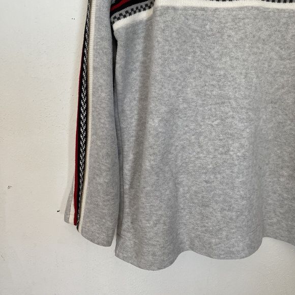 Vintage CATALINA Long Sleeve Gray Striped Sweater Women's Size XL - Picture 4 of 6